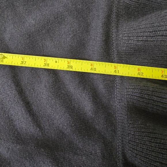 Lilly Pulitzer Tootsie Navy Blue Cotton Cashmere Ruffle Sleeve cardigan One Size - Picture 8 of 11